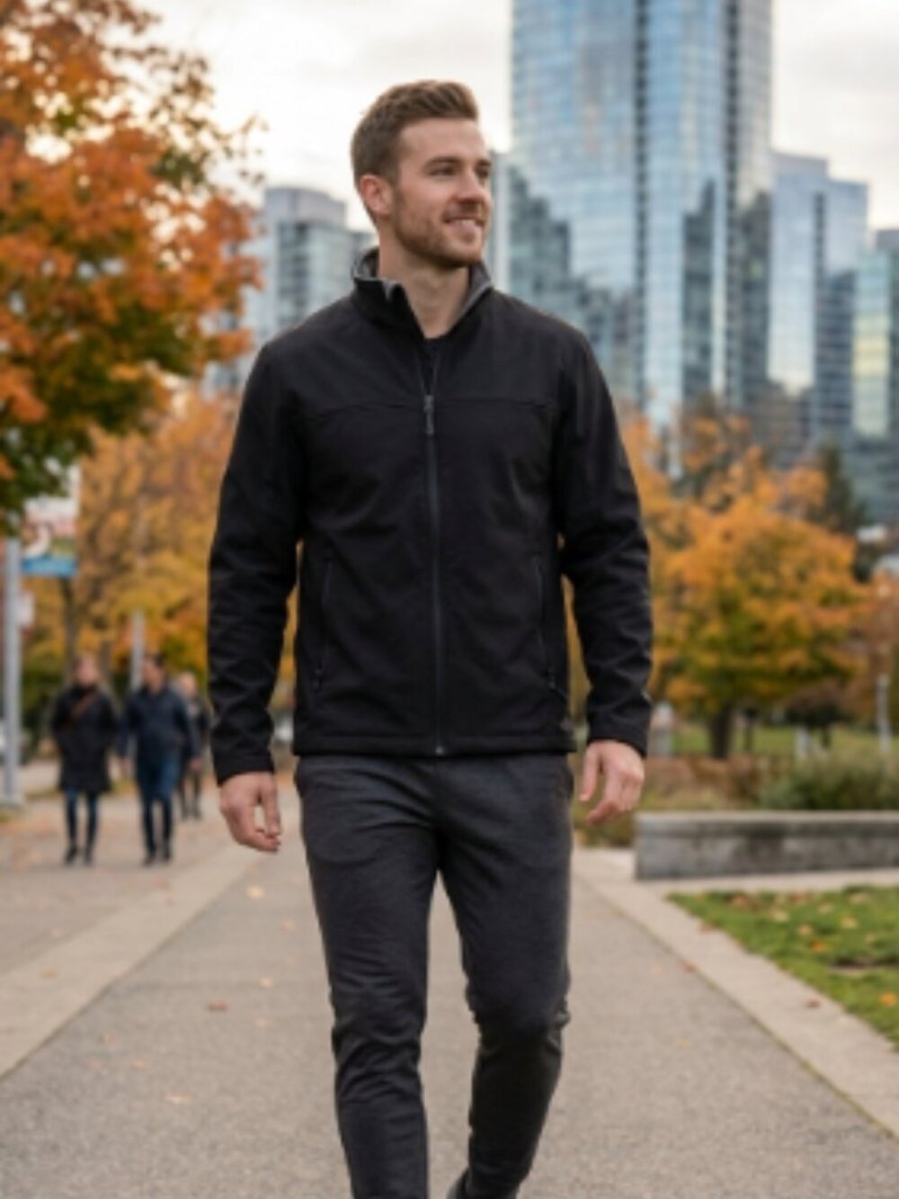C9 by Champion Men's Black Softshell Fleece Lined Jacket - Small